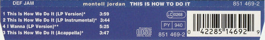 Montell Jordan : This Is How We Do It (CD, Single)