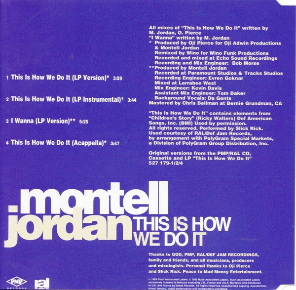 Montell Jordan : This Is How We Do It (CD, Single)