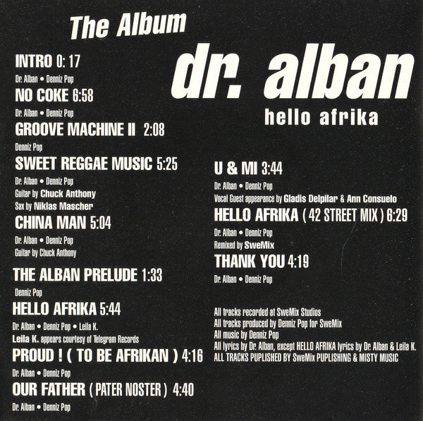 Dr. Alban : Hello Afrika (The Album) (CD, Album)
