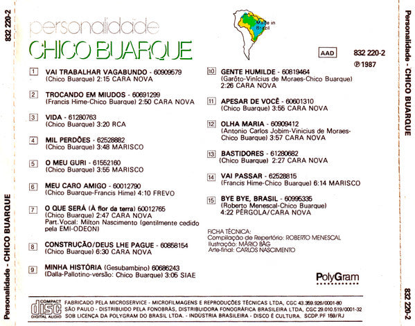 Chico Buarque : Personalidade (CD, Comp)