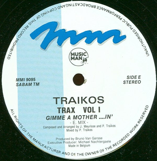 Traikos : Trax Vol. 1 (12")