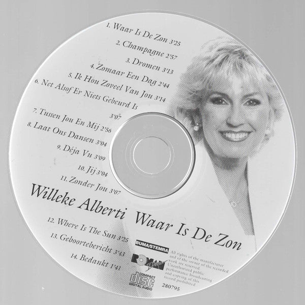 Willeke Alberti : Waar Is De Zon (CD, Album)