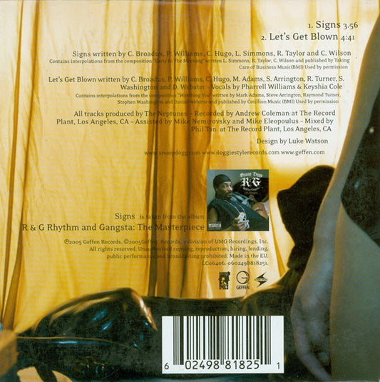 Snoop Dogg Feat Charlie Wilson And Justin Timberlake : Signs (CD, Single, Car)