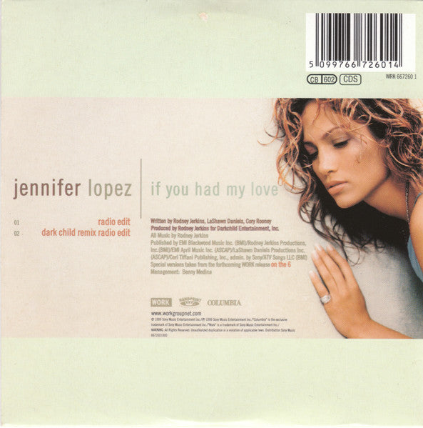 Jennifer Lopez : If You Had My Love (CD, Single)