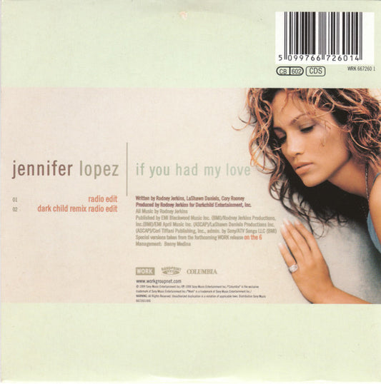 Jennifer Lopez : If You Had My Love (CD, Single)