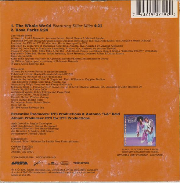 OutKast Featuring Killer Mike : The Whole World (CD, Single, Car)
