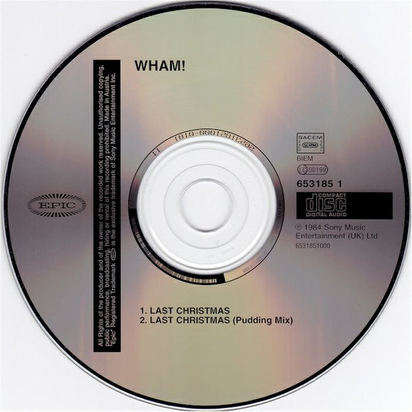 Wham!, George Michael, Andrew Ridgeley : Last Christmas (CD, Single, RE, Car)