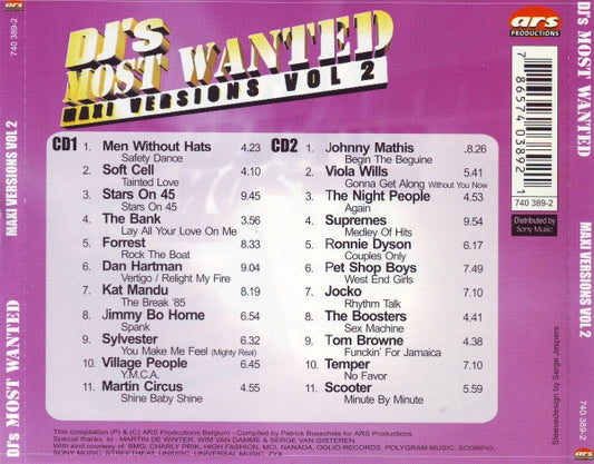 Various : DJ's Most Wanted Maxi Versions Vol 2 (2xCD, Comp)