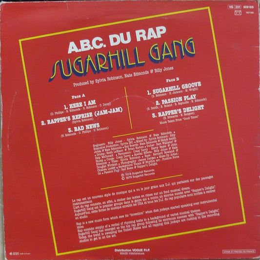 Sugarhill Gang : A.B.C. Du Rap (LP, Album, RE)
