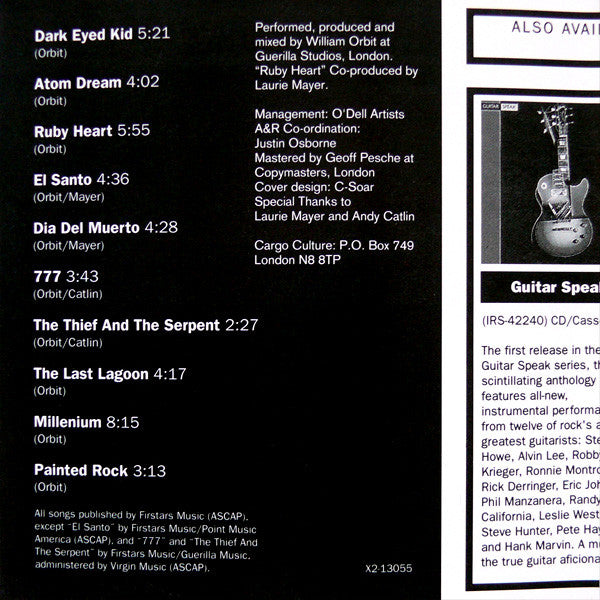William Orbit : Strange Cargo 2 (CD, Album, RP)