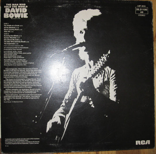 David Bowie : The Man Who Sold The World (LP, Album, RE)