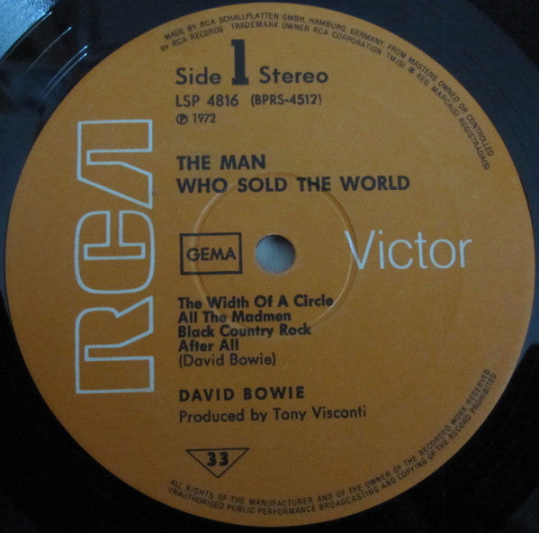 David Bowie : The Man Who Sold The World (LP, Album, RE)