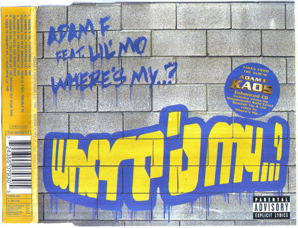 Adam F Feat. Lil' Mo : Where's My..? (CD, Single, Enh)