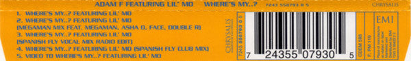 Adam F Feat. Lil' Mo : Where's My..? (CD, Single, Enh)