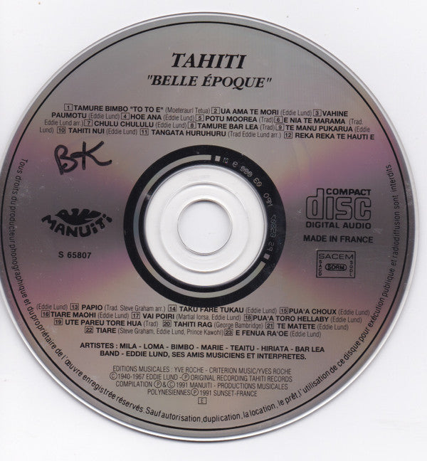Various : Tahiti Belle Epoque (CD, Comp)