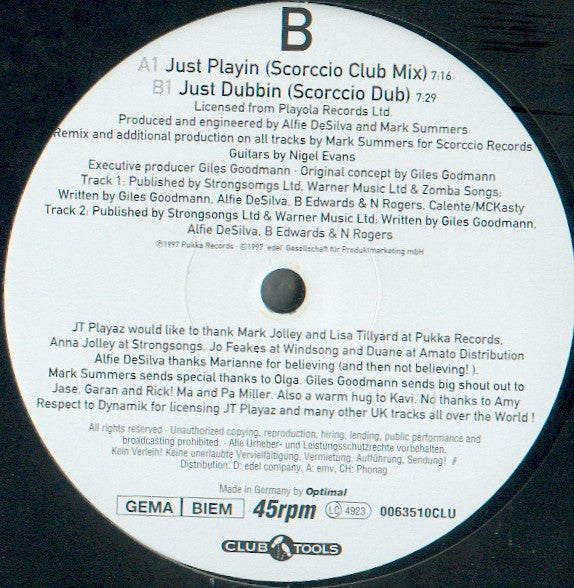 JT Playaz : Just Playin (12")