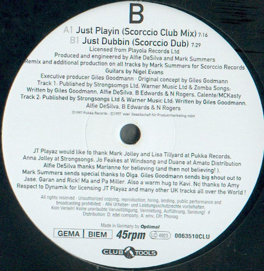 JT Playaz : Just Playin (12")