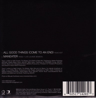 Nelly Furtado : All Good Things (Come To An End) (CD, Single, Car)