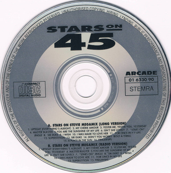 Stars On 45 : Stars On Stevie Megamix (CD, Maxi, Car)