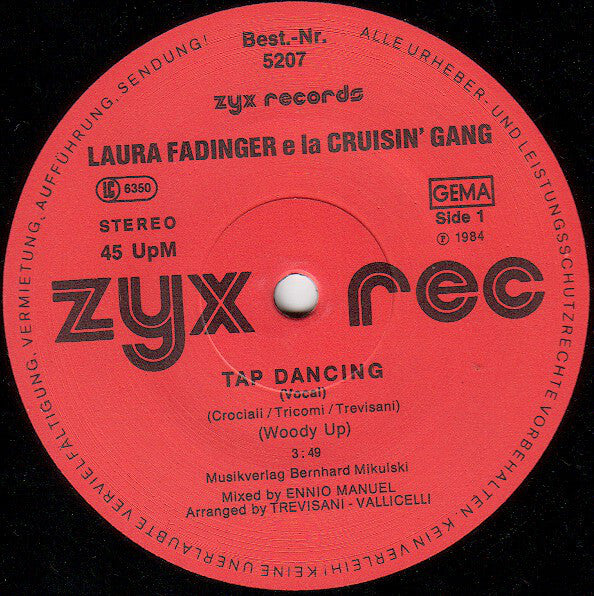 Laura Fadinger E La Cruisin' Gang : Tap Dancing (12")