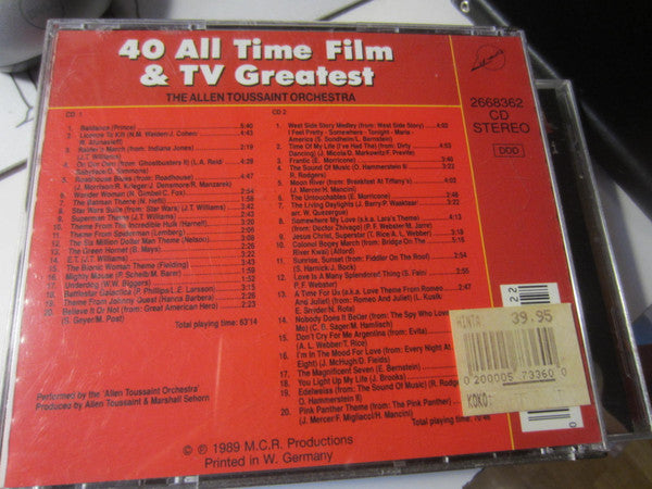 The Allen Toussaint Orchestra : 40 All Time Film & TV Greatest (2xCD, Comp)