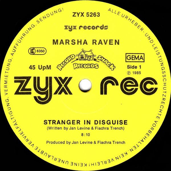 Marsha Raven : Stranger In Disguise (12", Maxi)