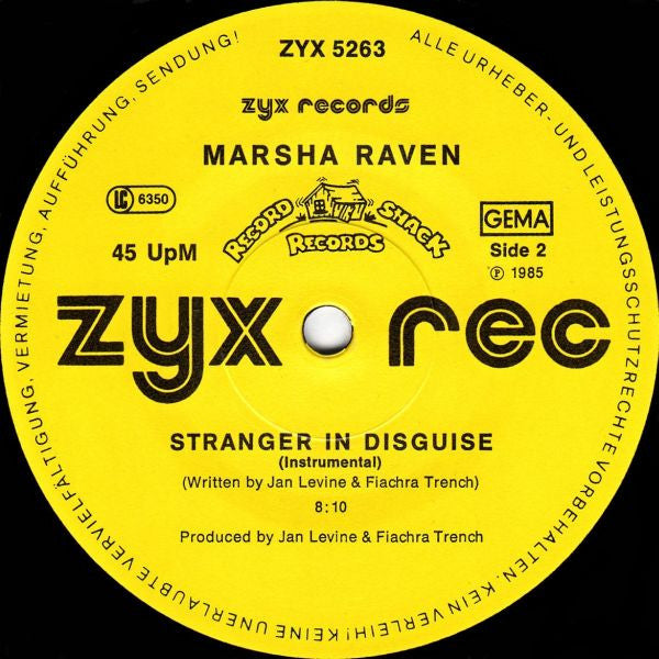 Marsha Raven : Stranger In Disguise (12", Maxi)