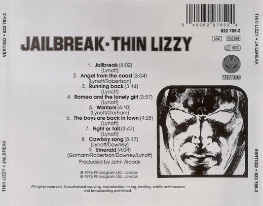 Thin Lizzy : Jailbreak (CD, Album, RE, PDO)