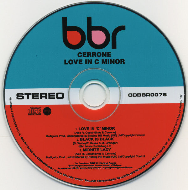 Cerrone : Love In 'C' Minor (CD, Album, RE, RM)