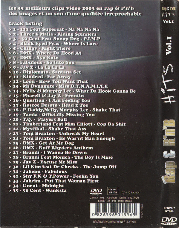 Various : Rap & R'n'B Vol.1 (DVD-V, PAL)