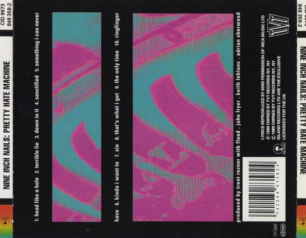 Nine Inch Nails : Pretty Hate Machine (CD, Album, RE)