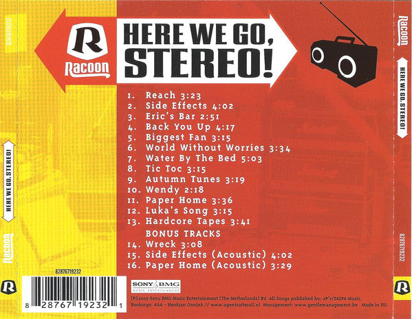 Racoon (4) : Here We Go, Stereo! (CD, Album, RE)
