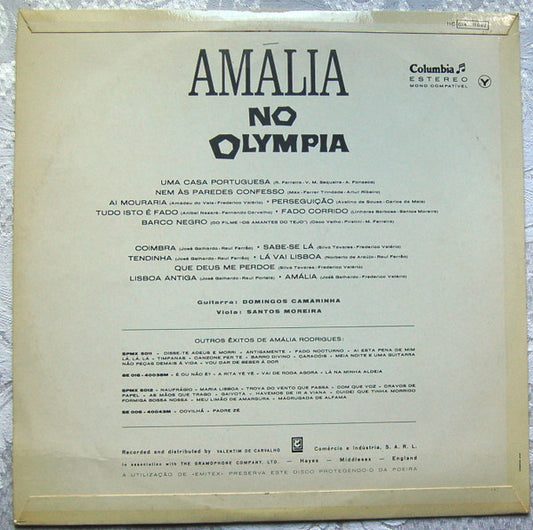 Amália Rodrigues : Amália No Olympia (LP)