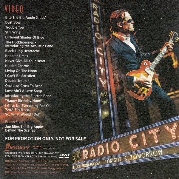 Joe Bonamassa : Live At Radio City Music Hall (DVD-V, Promo, Multichannel)