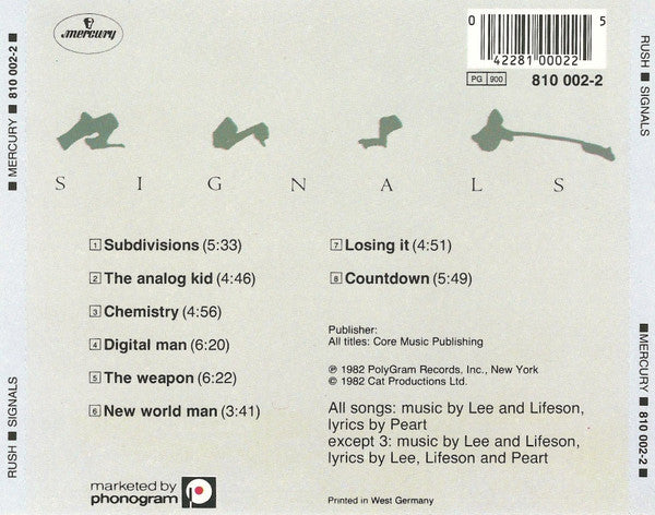 Rush : Signals (CD, Album, RE, PMD)