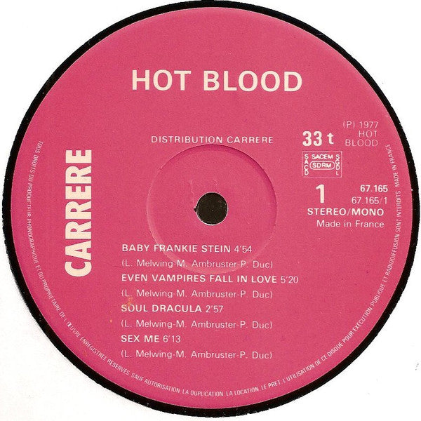 Hot Blood : Dracula And Co (LP, Album)