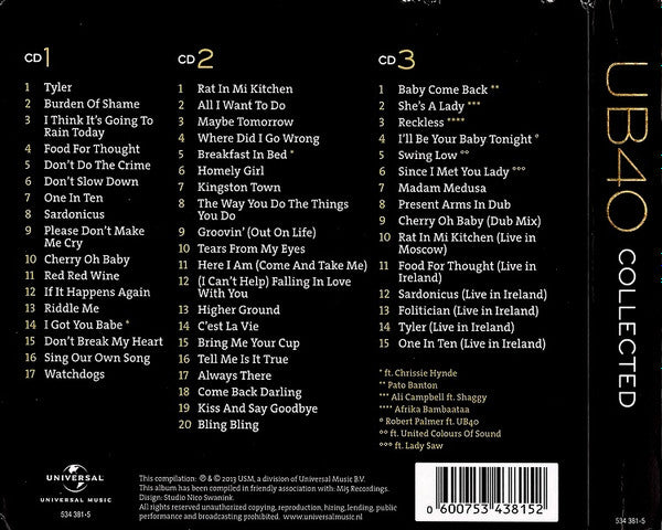 UB40 : Collected (3xCD, Comp, RM)