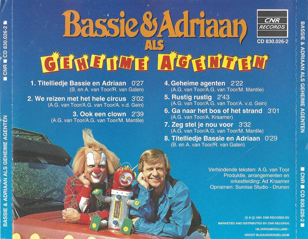 Bassie & Adriaan : Als Geheime Agenten (CD, Album, RE)