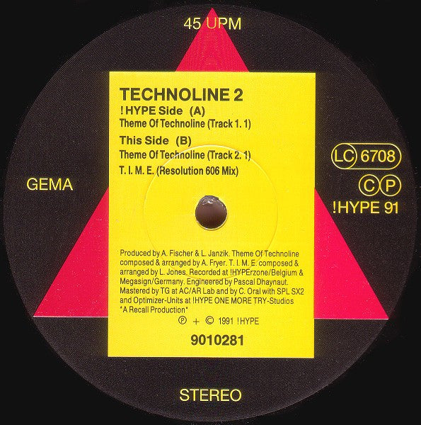 Technoline : Technoline 2 - Theme Of Technoline (12")