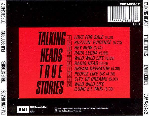 Talking Heads : True Stories (CD, Album)