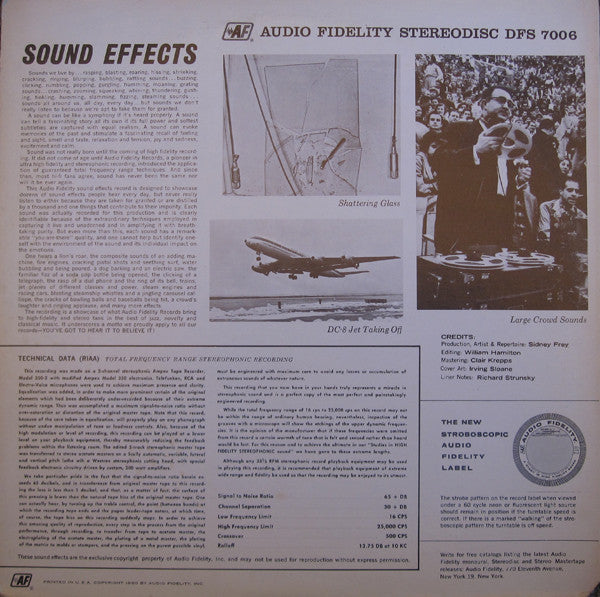 No Artist : Sound Effects Volume 1 (LP)