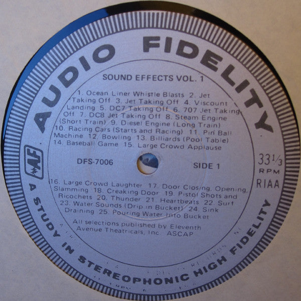 No Artist : Sound Effects Volume 1 (LP)