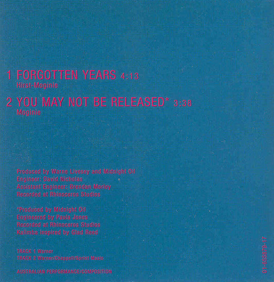 Midnight Oil : Forgotten Years (CD, Mini, Single)