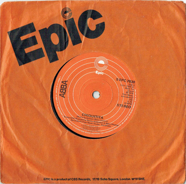 ABBA : Chiquitita (7", Single, Sol)