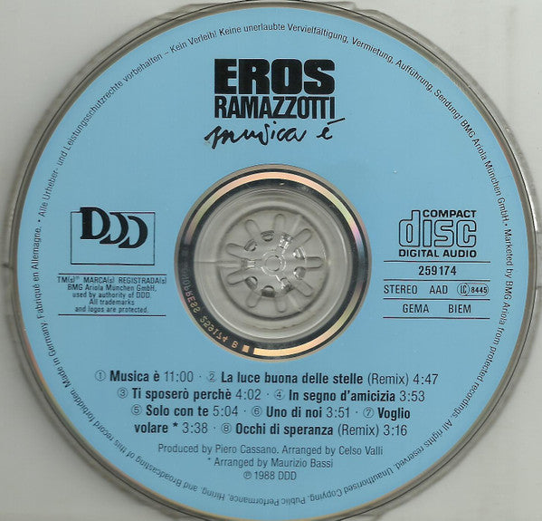 Eros Ramazzotti : Musica È (CD, Album)