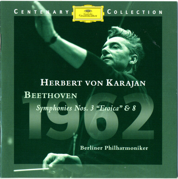 Ludwig van Beethoven, Herbert von Karajan, Berliner Philharmoniker : Symphonies Nos. 3 "Eroica" & 8 (CD, Comp, RM)