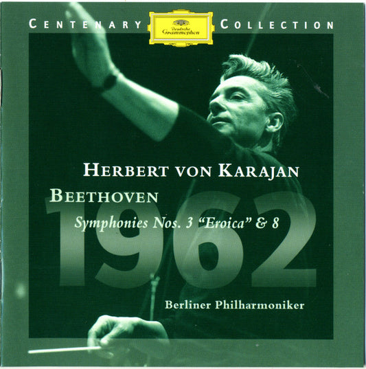 Ludwig van Beethoven, Herbert von Karajan, Berliner Philharmoniker : Symphonies Nos. 3 "Eroica" & 8 (CD, Comp, RM)