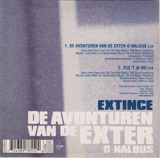 Extince : De Avonturen Van De Exter-O-Naldus (CD, Single)