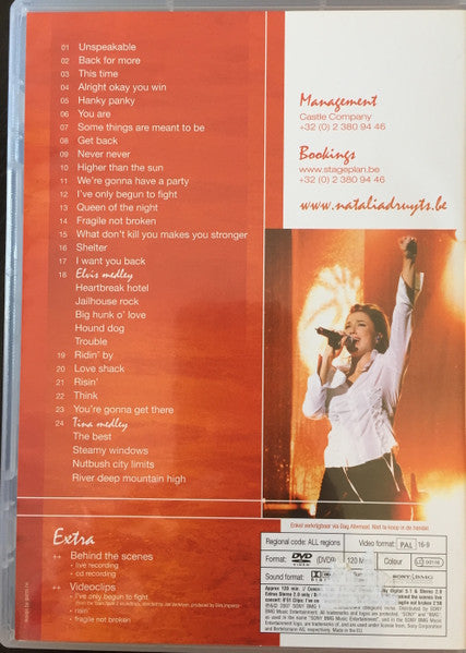 Natalia (3) : Back For More (Live) (DVD-V, PAL, DVD)