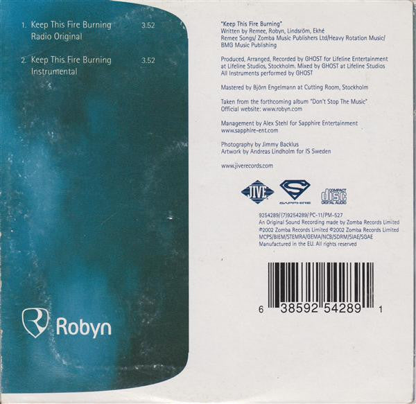 Robyn : Keep This Fire Burning (CD, Single)